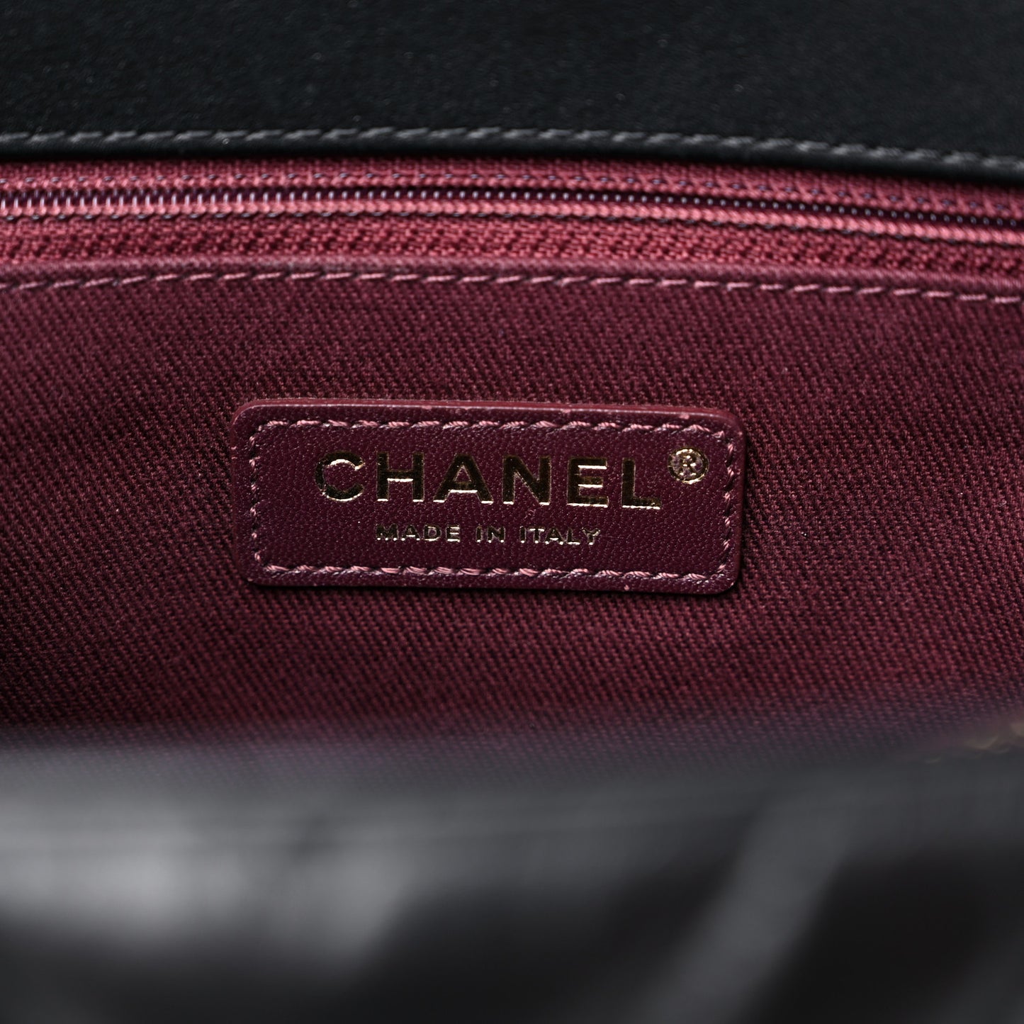 Calfskin Chevron Quilted Medium Coco Handle Flap Black