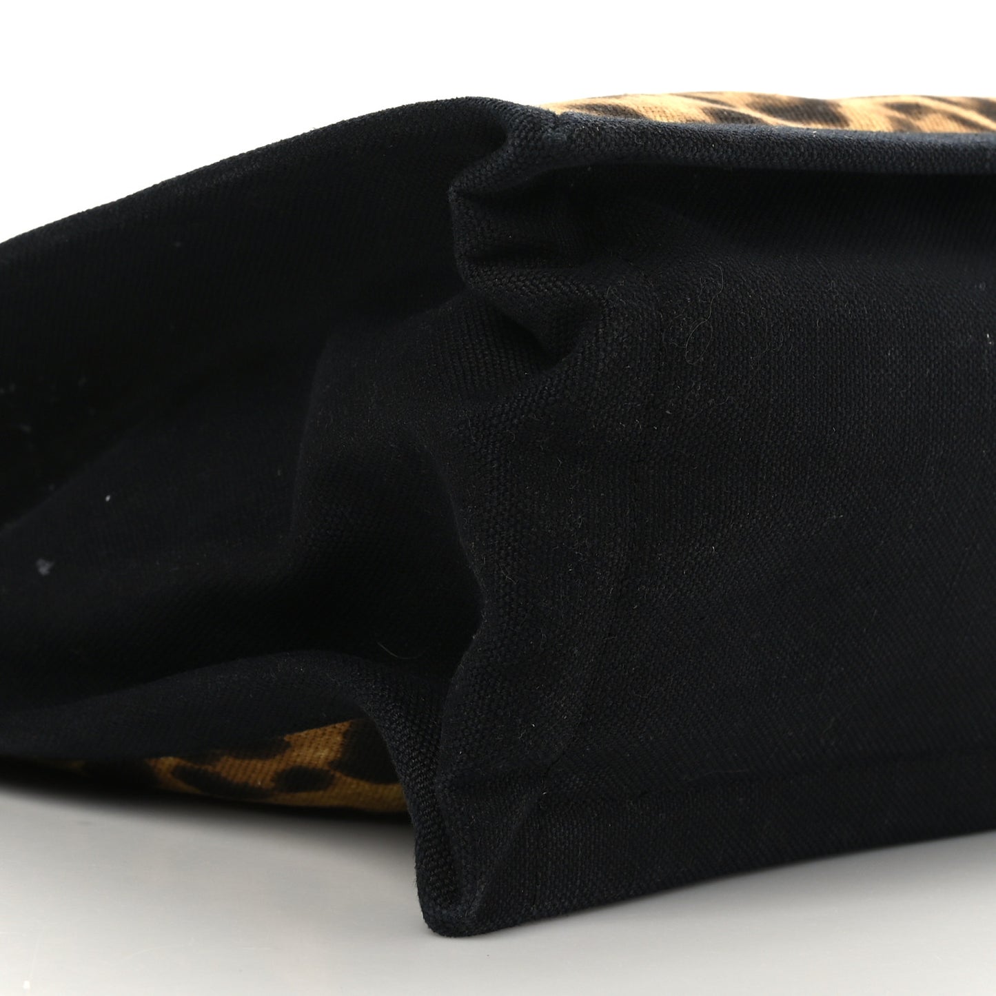 Canvas Calfskin Leopard Print Rive Gauche Noe Tote Natural Black