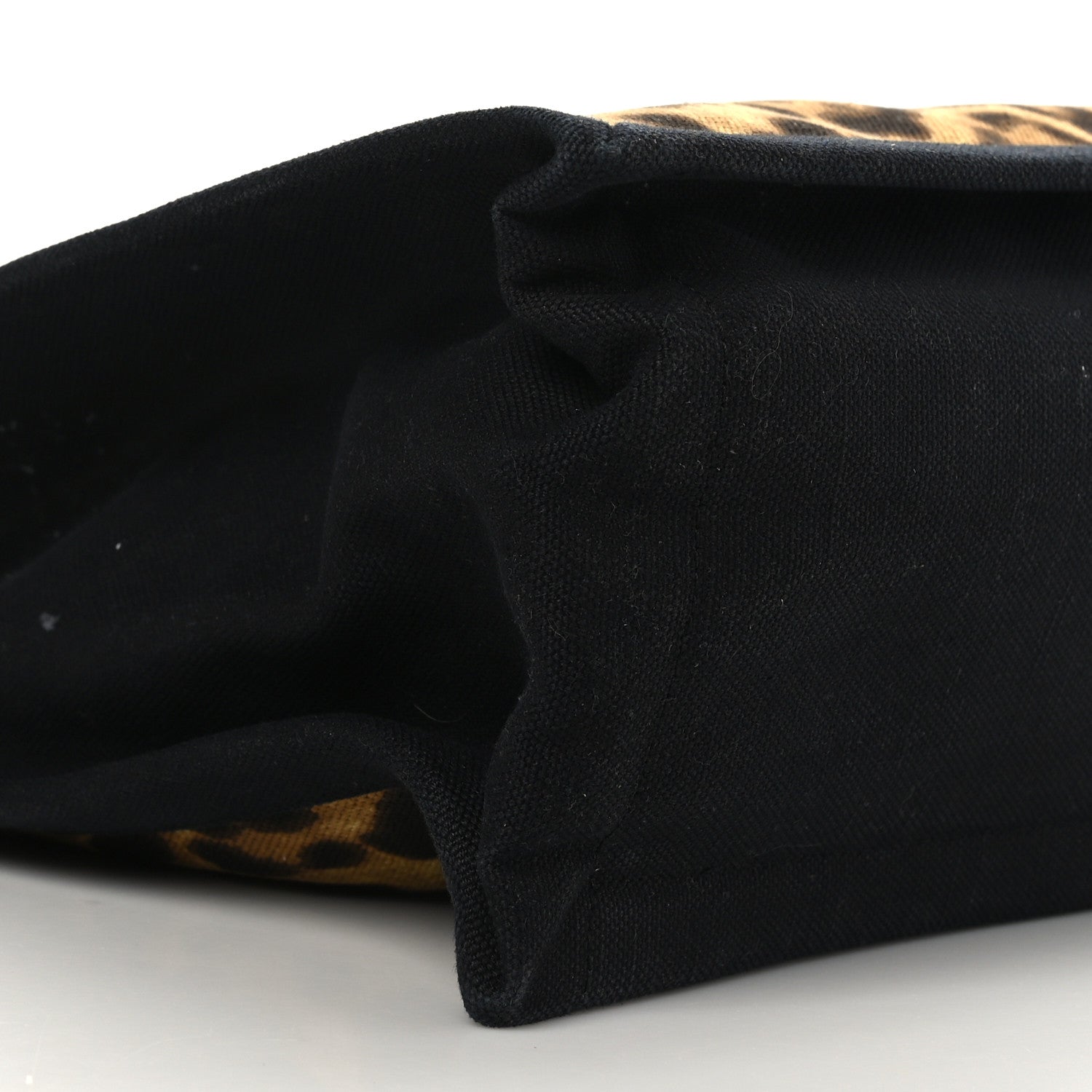 Saint Laurent Canvas Calfskin Leopard Print Rive Gauche Noe Tote Natural Black 8 of 9
