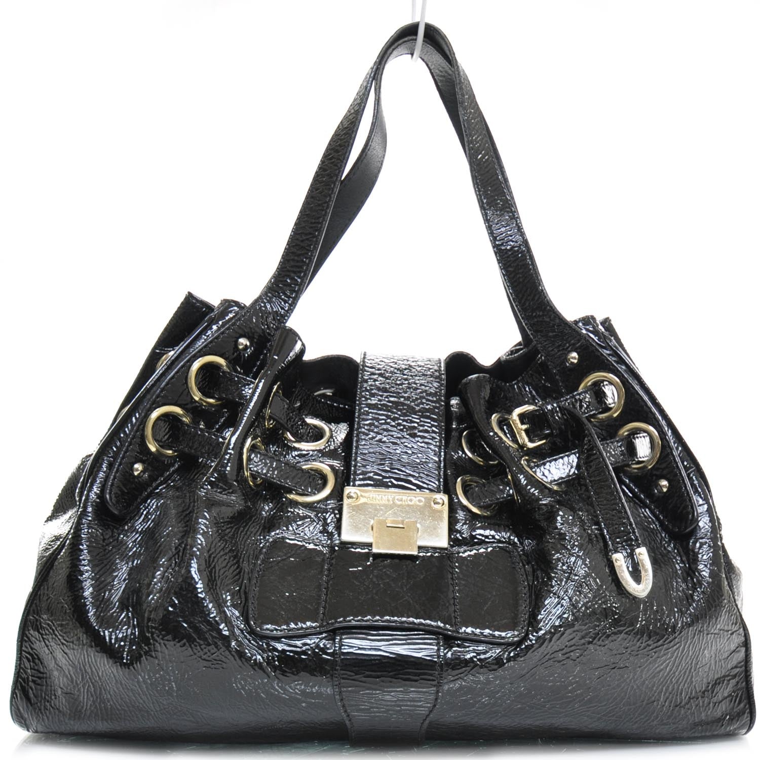Jimmy Choo Crushed Patent Leather Ramona Tote Black 1 of 9