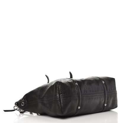Miu Miu Goatskin Madras Convertible Tote Nero Black 4 of 15