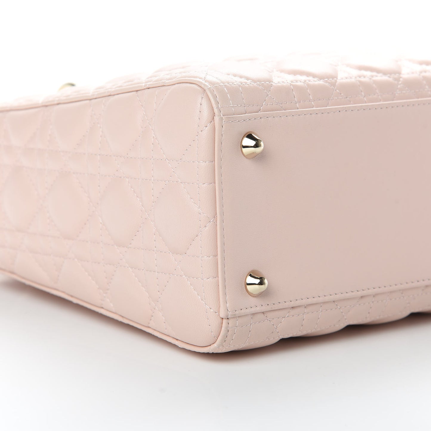 Lambskin Cannage Large Lady Dior Rose Poudre