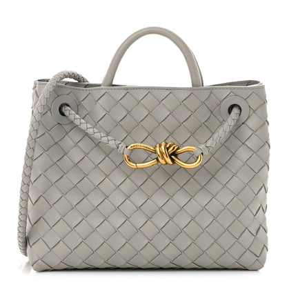 Bottega Veneta Nappa Intrecciato Small Andiamo Shoulder Bag Sterling 1 of 9