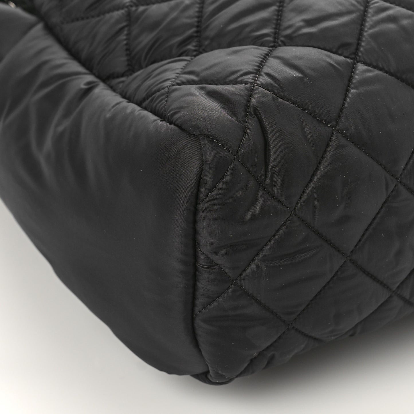 Nylon Quilted Coco Cocoon Backpack Black