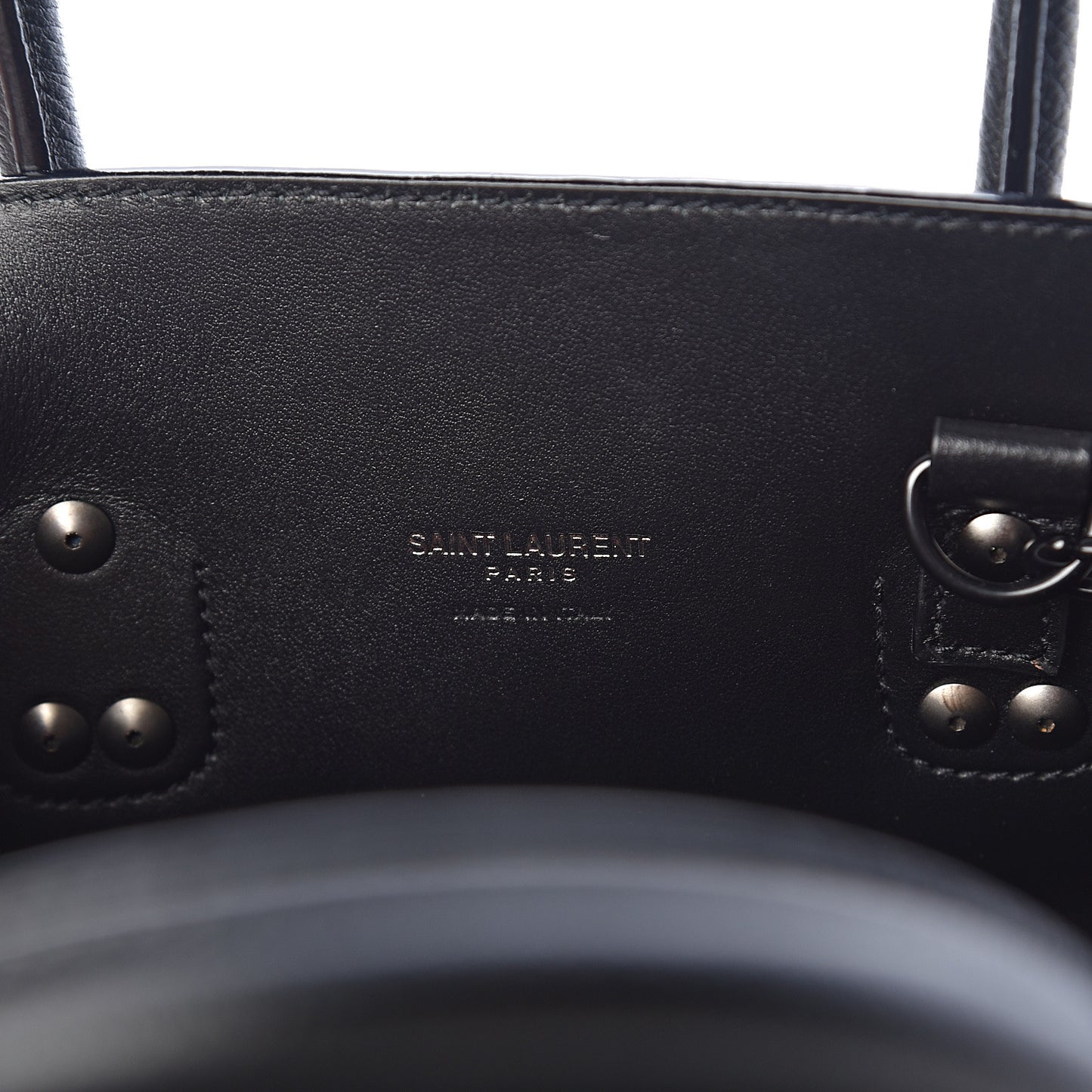 Grained Calfskin Baby Sac De Jour Black
