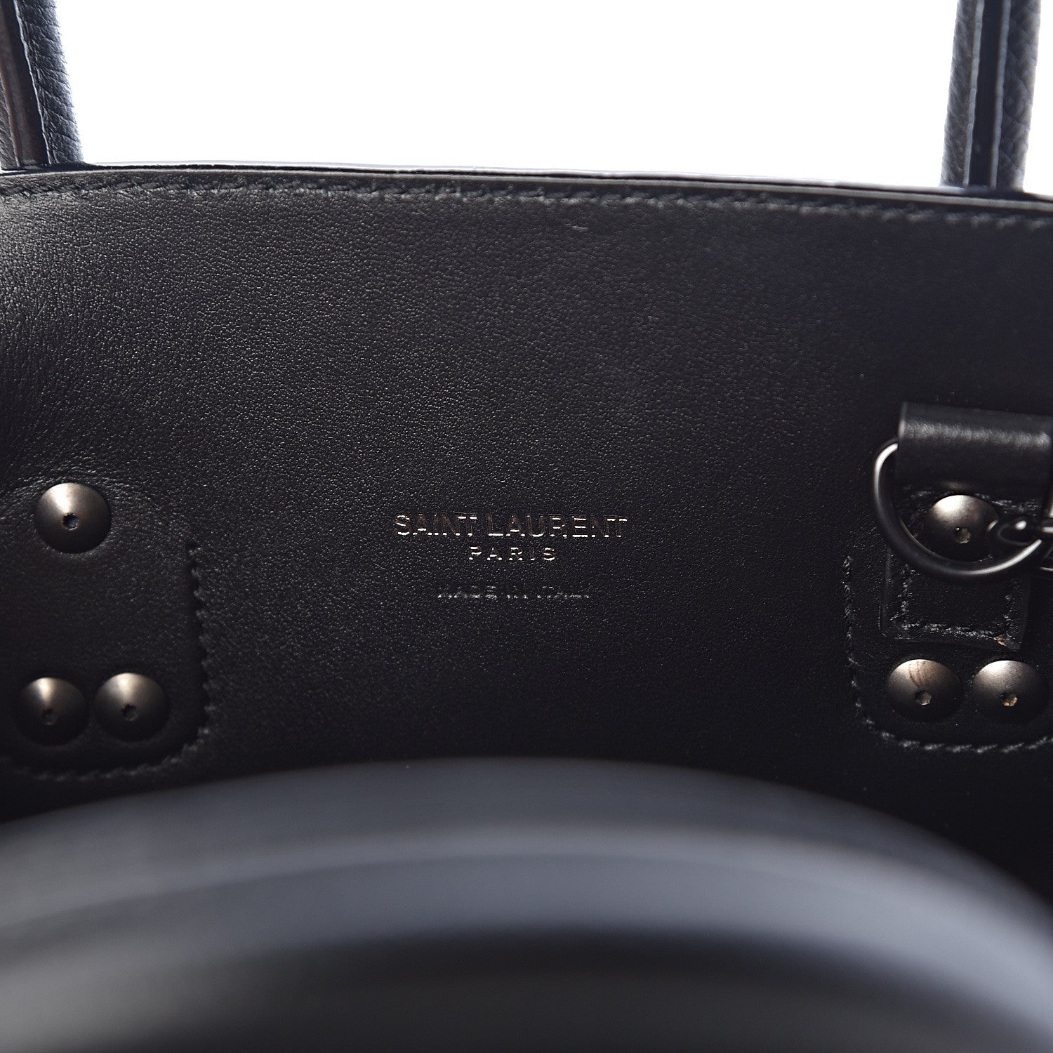 Saint Laurent Grained Calfskin Baby Sac De Jour Black 6 of 9