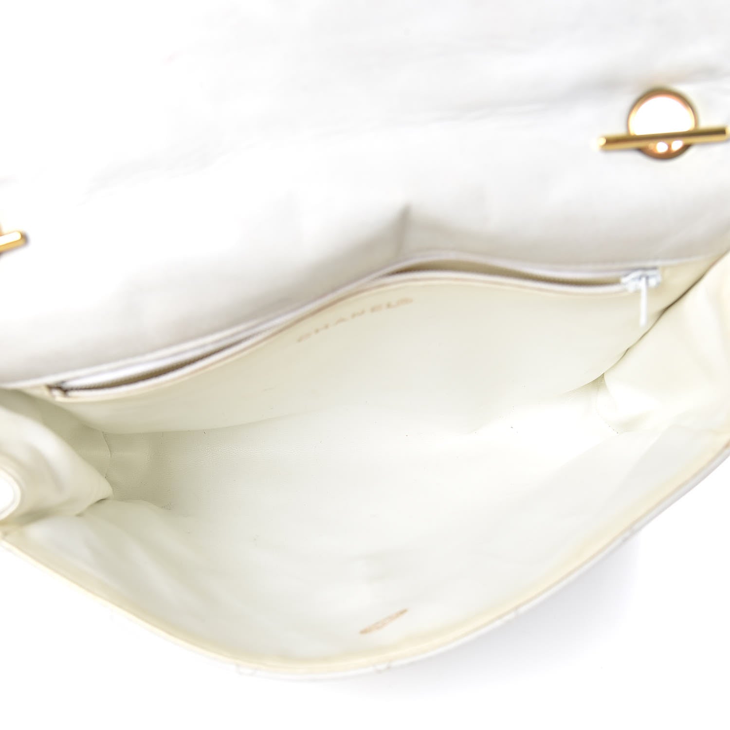 Chanel Lambskin Quilted Medium Single Flap White 7 of 17