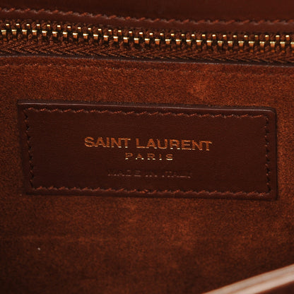 Saint Laurent Smooth Calfskin Medium Classic Monogram Universite Bag Brown 6 of 6