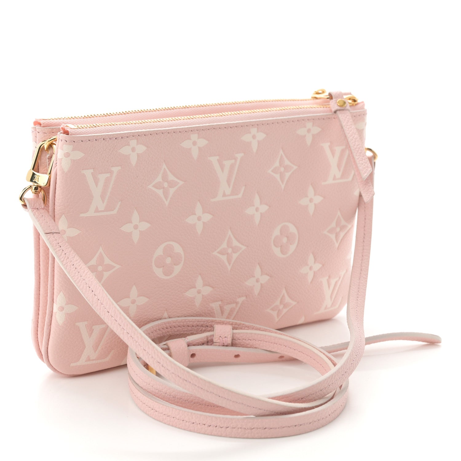 Louis Vuitton Empreinte Monogram Double Zip Pochette Rose 3 of 10