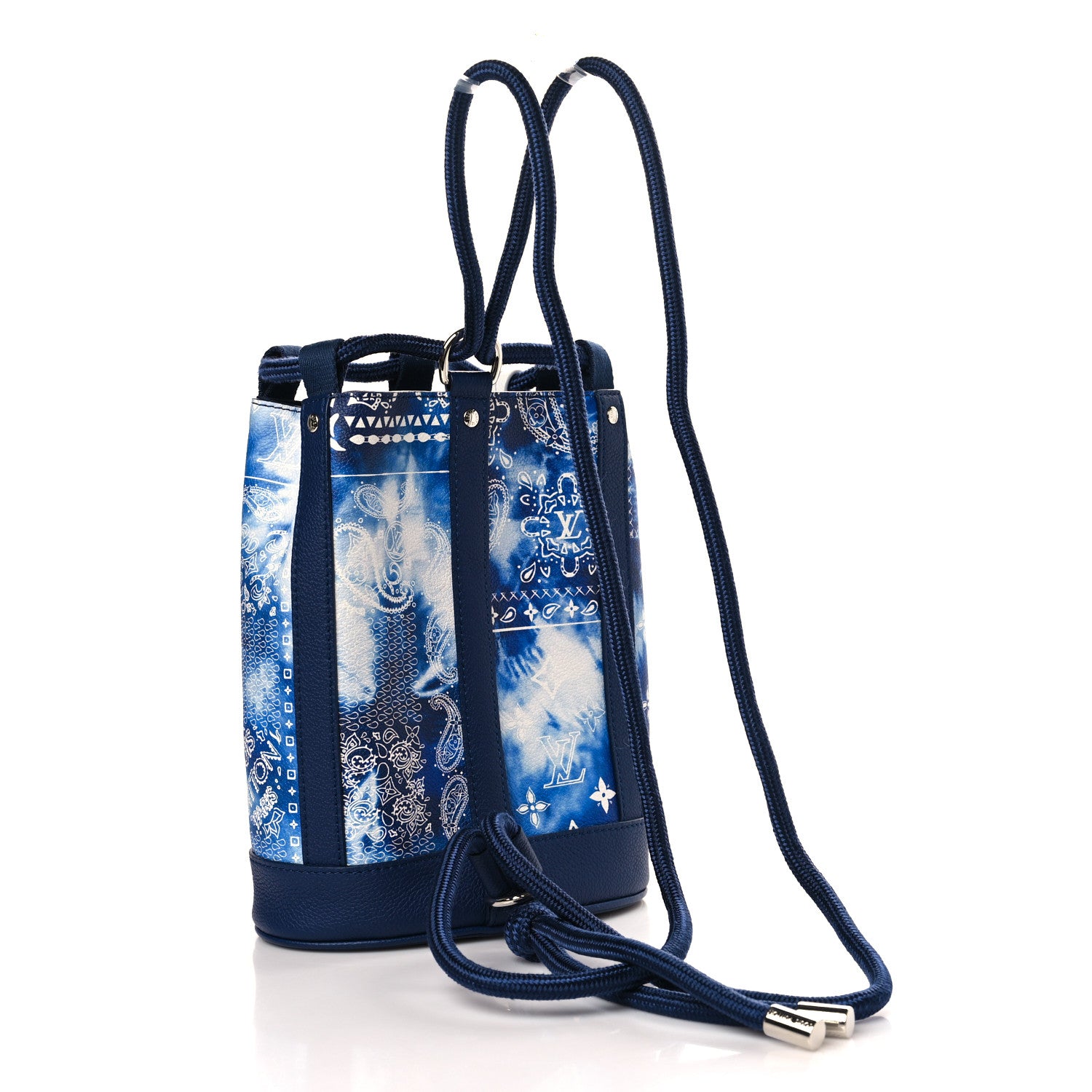 Louis Vuitton Cowhide Monogram Bandana Randonnee PM Blue 3 of 8