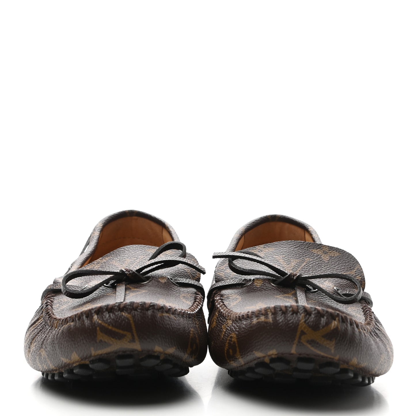 Monogram Mens Arizona Car Shoe Moccasin Loafers 8 Macassar