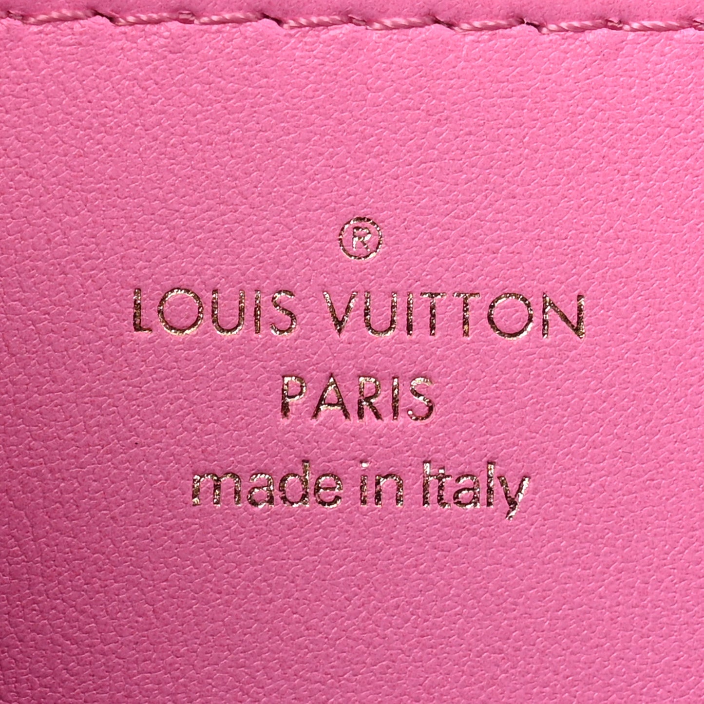 Lambskin Embossed Monogram Vuittamins Pochette Coussin Rose Violet
