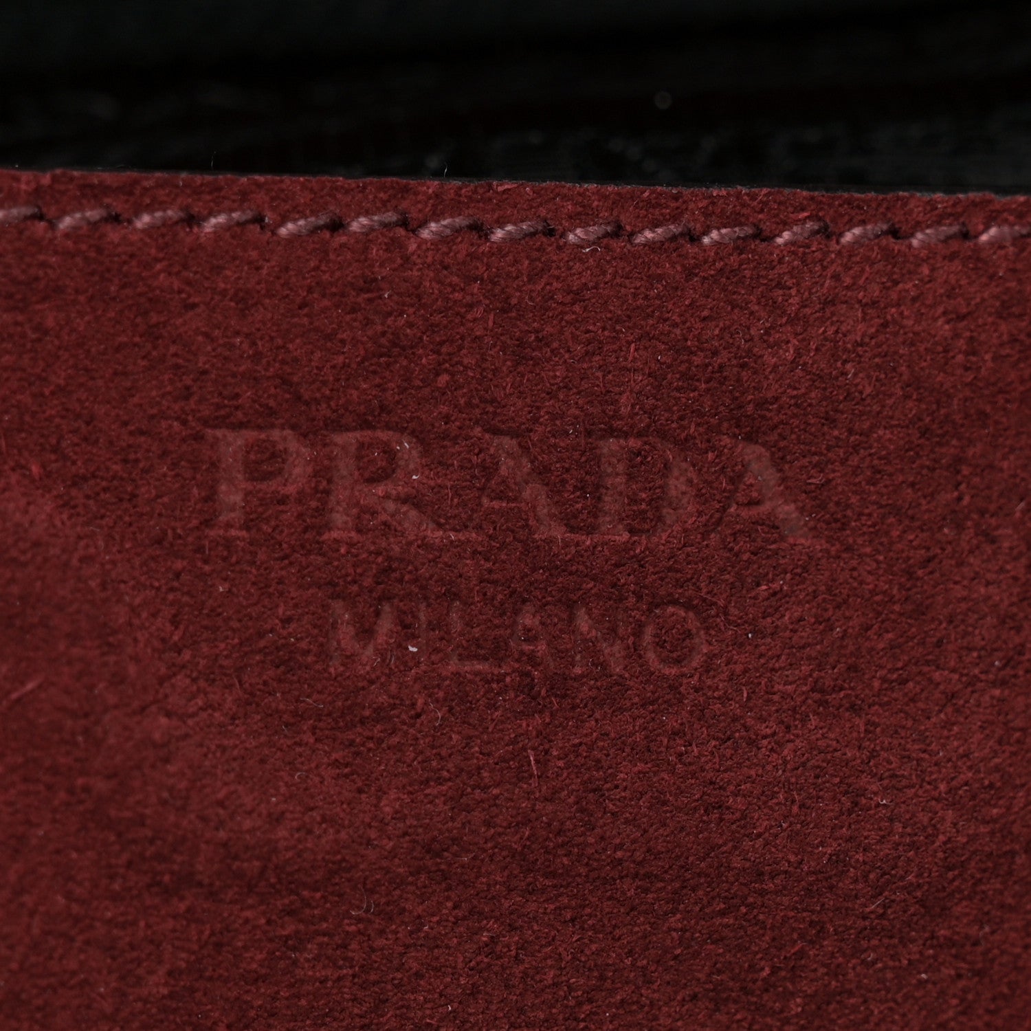 Prada Suede Scamosciato Stitched Small Twin Pocket Tote Porpora 7 of 16
