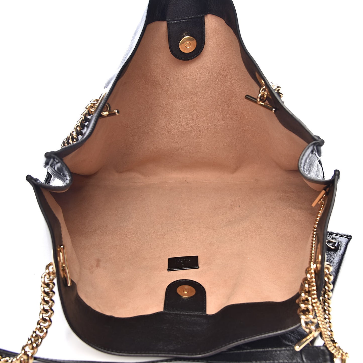 Calfskin Large Rajah Chain Tote Black