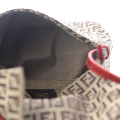 Fendi Zucchino Vitello Elite Enamel Mini Forever Mama Baguette Mogano Panna Rosso 4 of 8