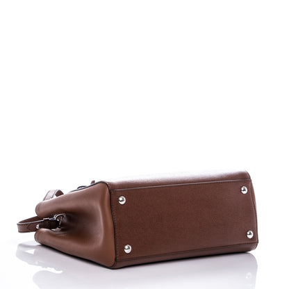 Fendi Vitello Elite Petite 2Jours Tote Walnut 4 of 6