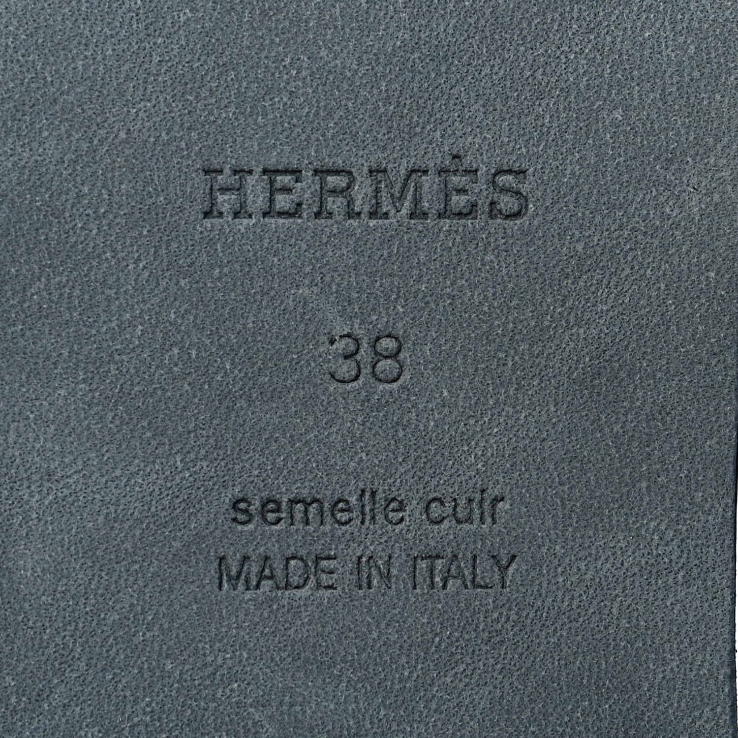 Hermes Box Calfskin Oran Sandals 38 Black 6 of 9