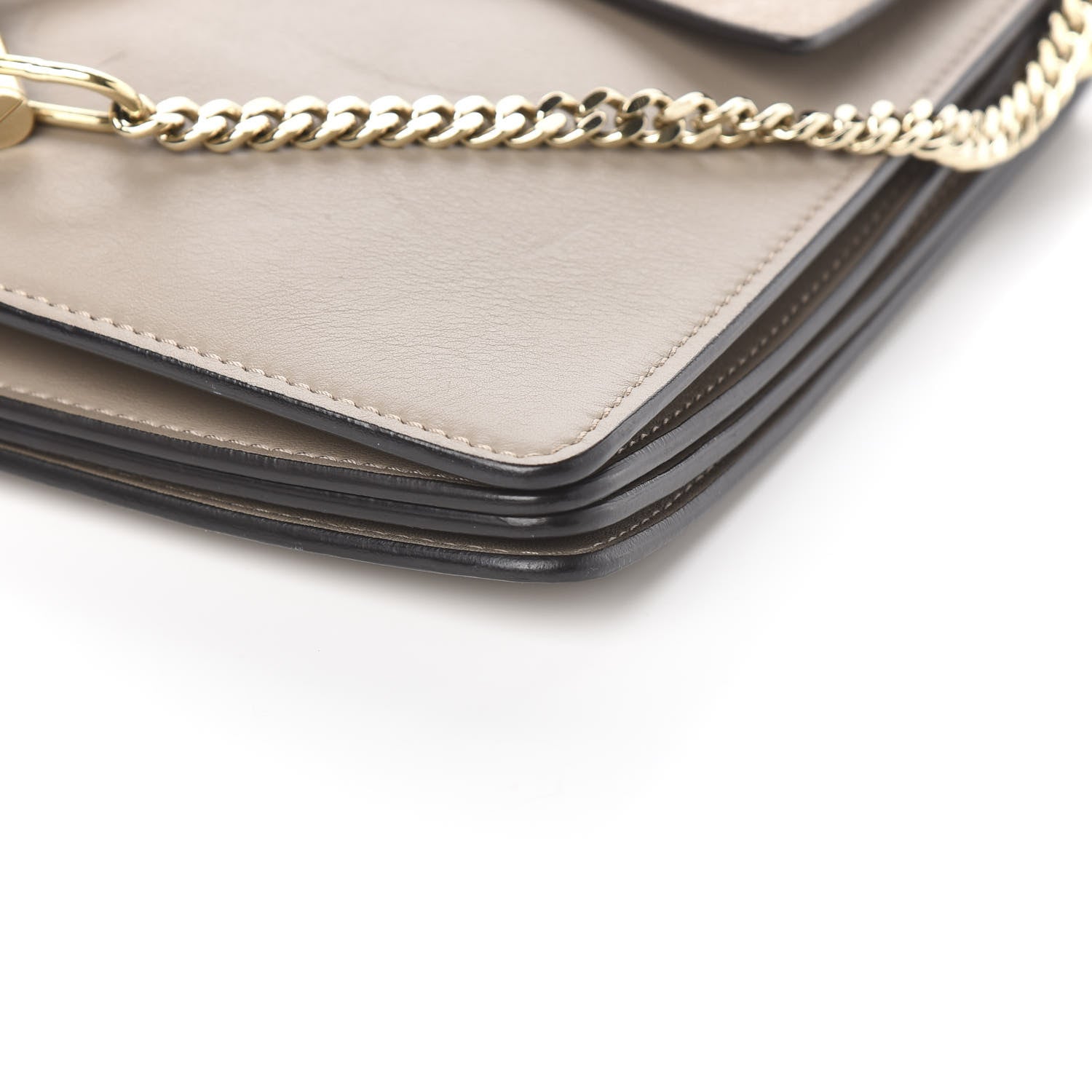 Chloe Calfskin Suede Medium Faye Shoulder Bag Motty Grey 8 of 9