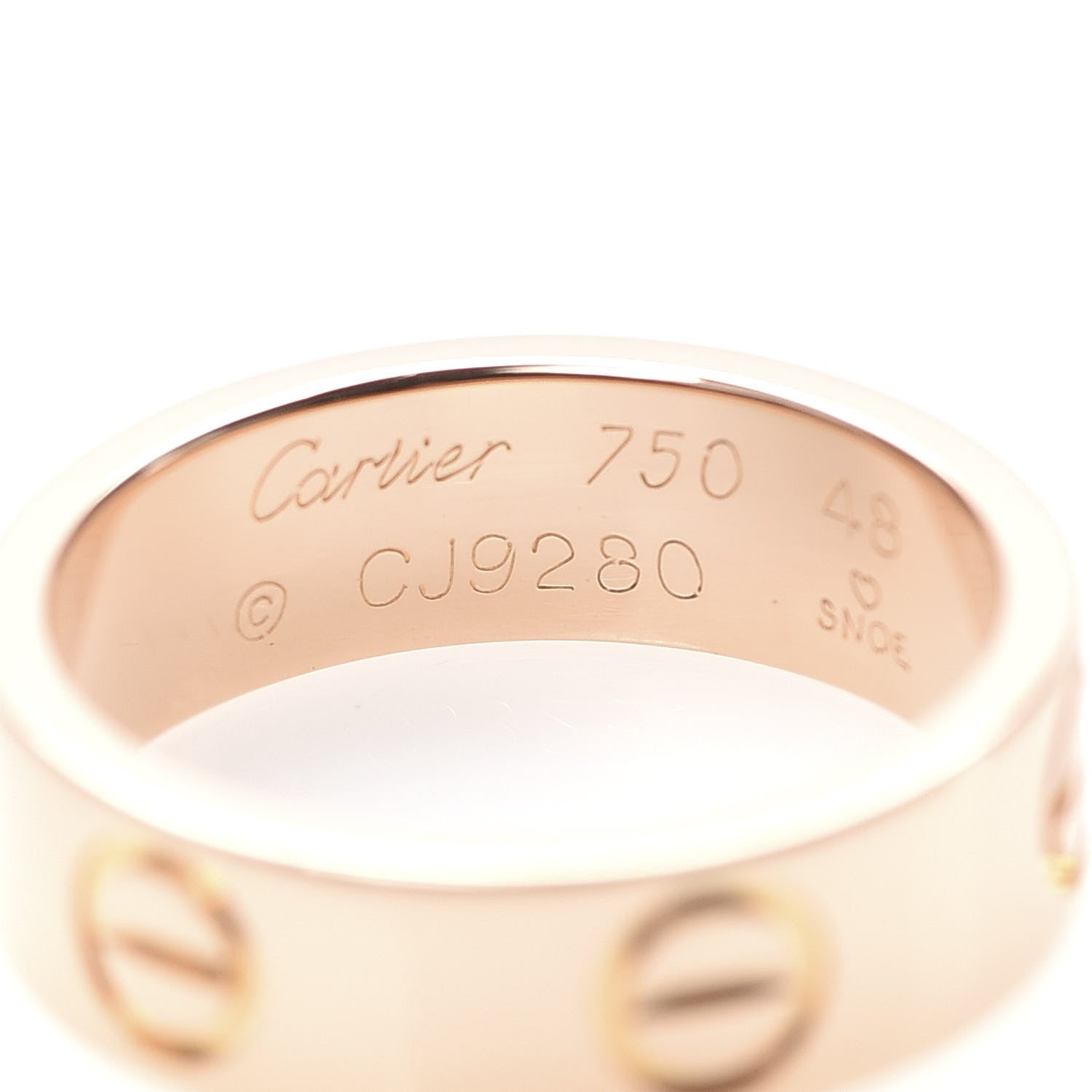 Cartier 18K Pink Gold 5.5mm LOVE Ring 48 4.5 4 of 4