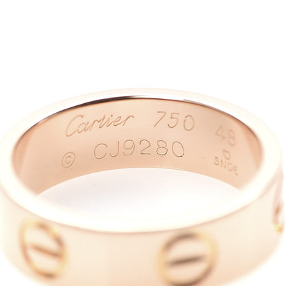 Cartier 18K Pink Gold 5.5mm LOVE Ring 48 4.5 4 of 4