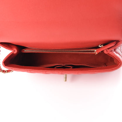 Chanel Caviar Quilted Small Coco Handle Flap Red 5 of 11