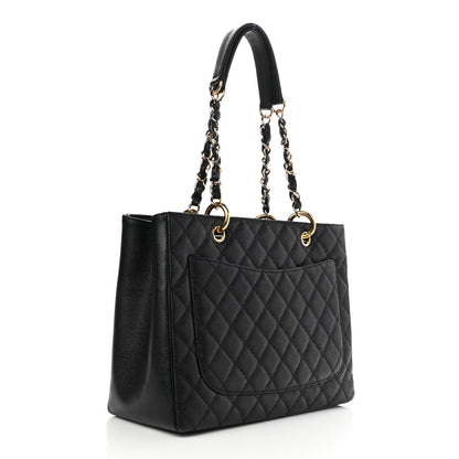 Chanel Caviar Quilted Grand Shopping Tote GST Black 3 of 11