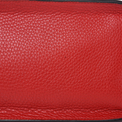 Gucci Pebbled Calfskin Bamboo Daily Flap Shoulder Bag Red 9 of 10