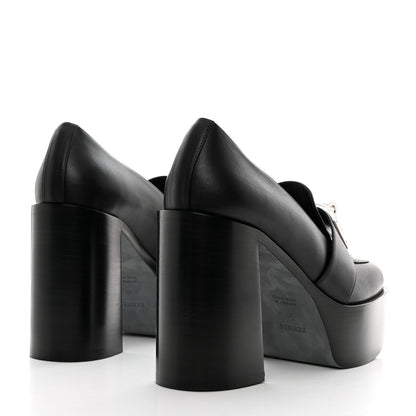 Hermes Calfskin Heel 70 Pumps 40 Black 4 of 8
