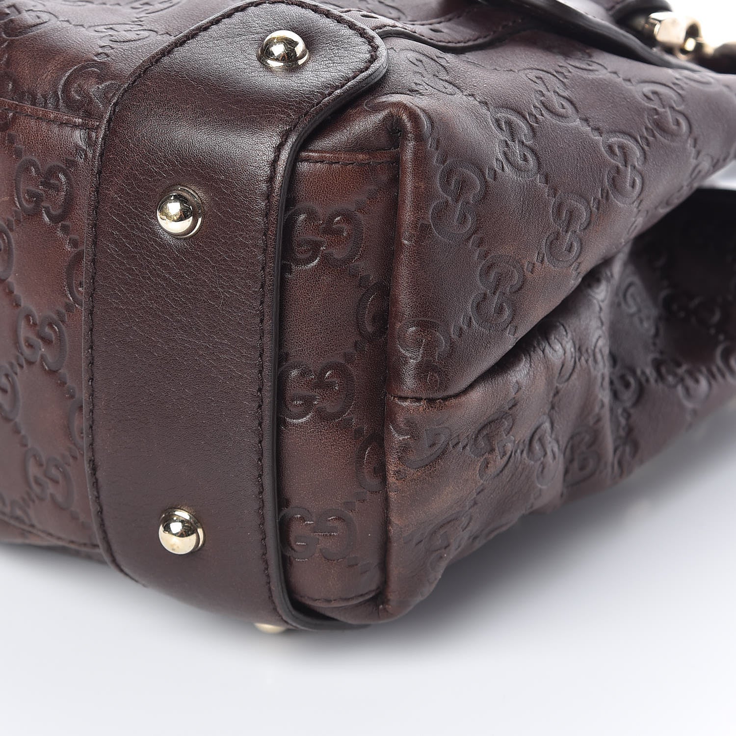 Gucci Guccissima Small Pelham Shoulder Bag Chocolate 10 of 10