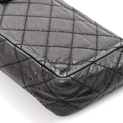 Chanel Glazed Calfskin Quilted Reissue Double Flap Clutch Black 14 of 15