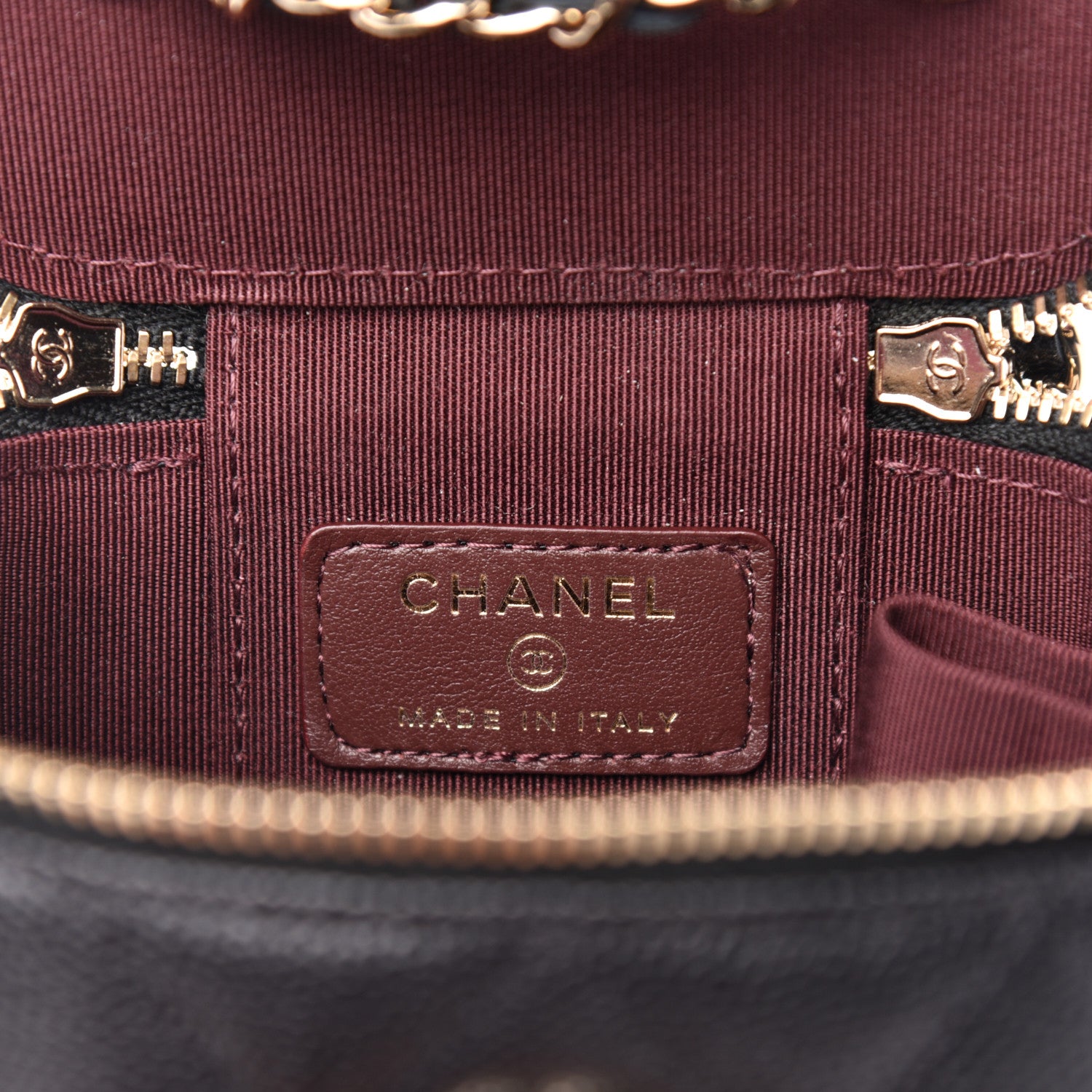 Chanel Caviar Quilted Mini Vanity Case With Chain Black 6 of 11