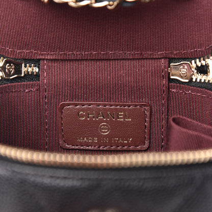 Chanel Caviar Quilted Mini Vanity Case With Chain Black 6 of 11