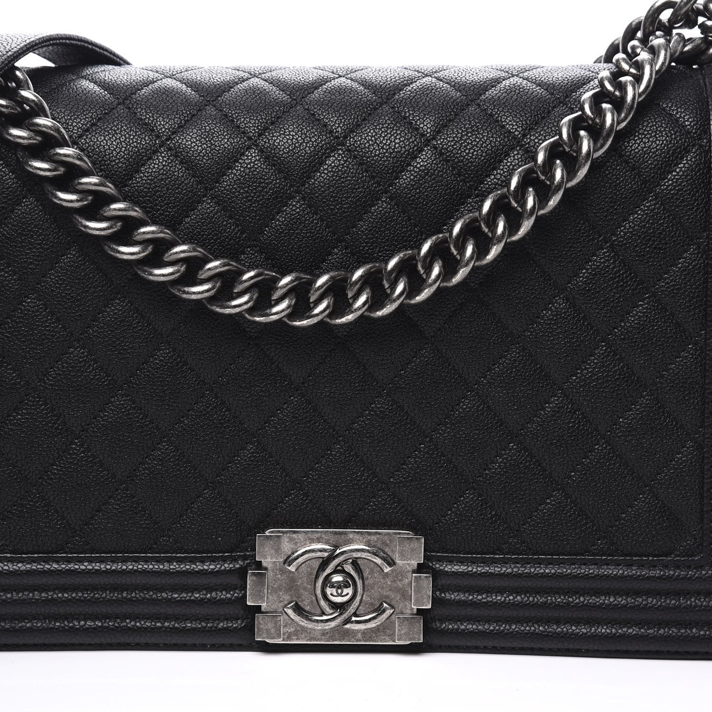 Caviar Quilted New Medium Boy Flap Black