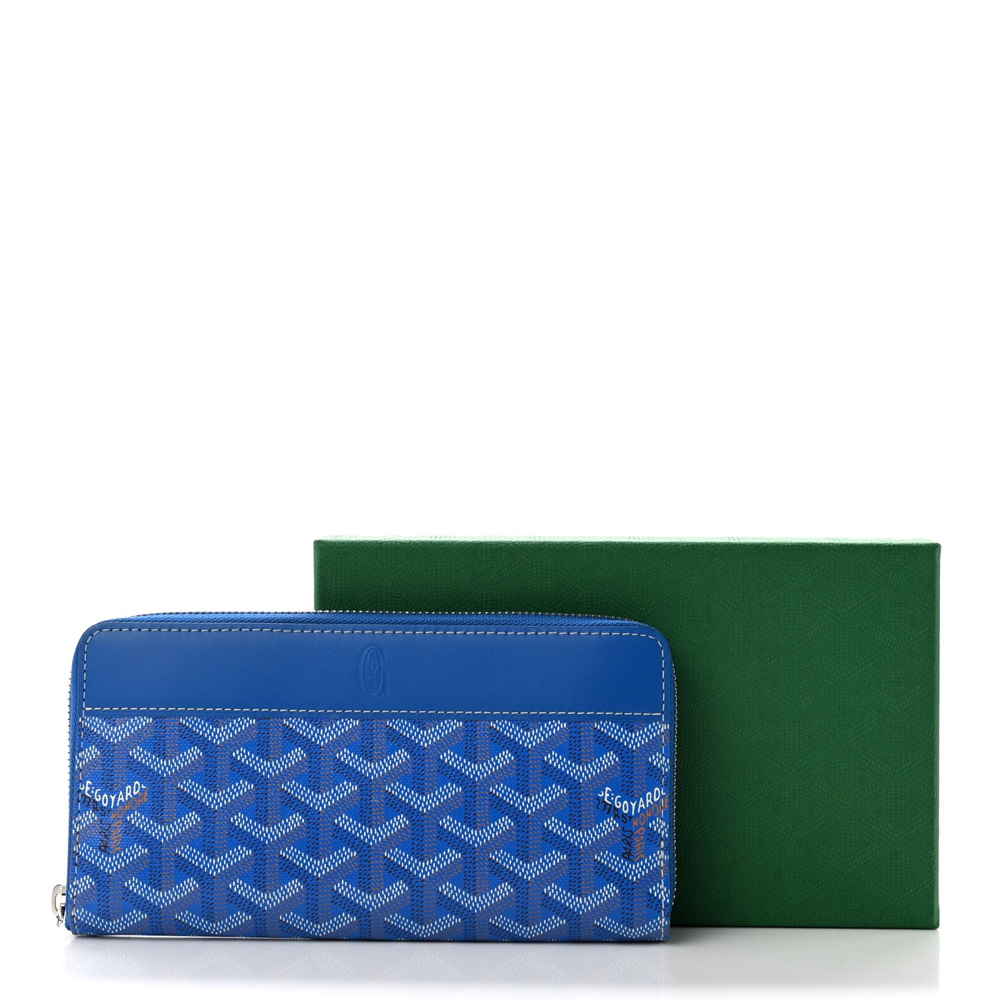 Goyardine Matignon Zip Around GM Wallet Blue