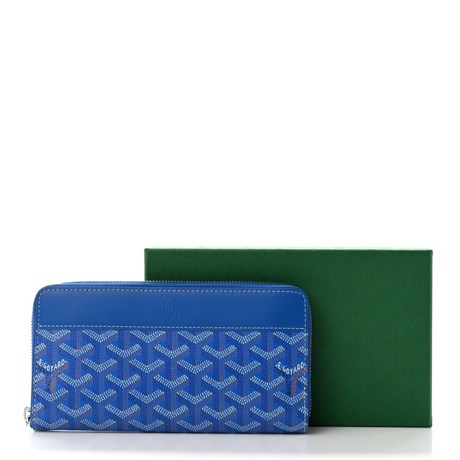 Goyard Goyardine Matignon Zip Around GM Wallet Blue 7 of 7