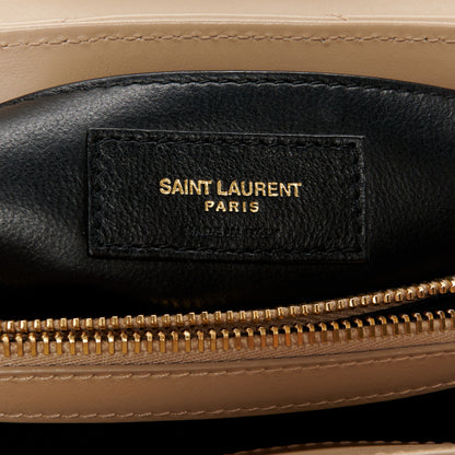 Saint Laurent Calfskin Y Quilted Monogram Small Loulou Chain Satchel Dark Beige 7 of 13