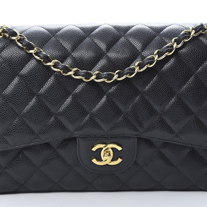 Chanel Caviar Quilted Jumbo Double Flap Black 8 of 10
