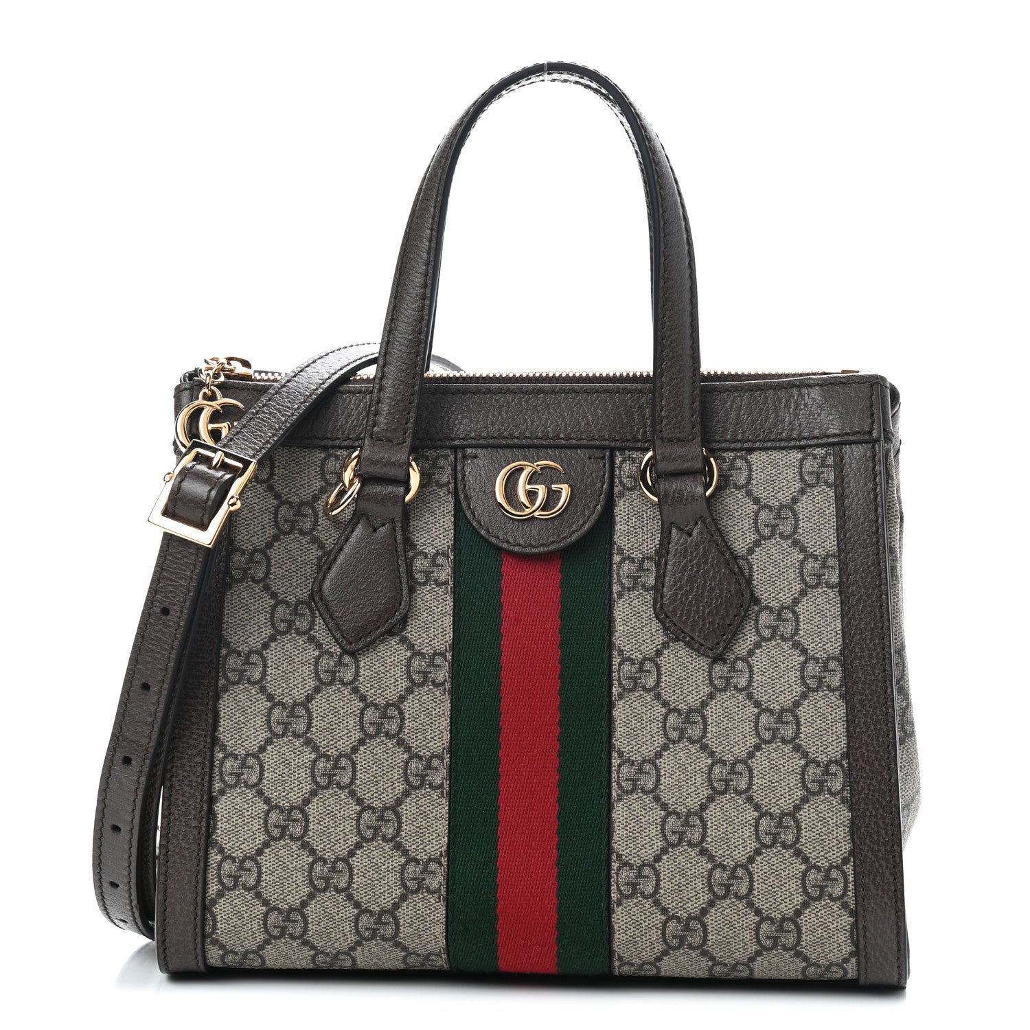 Gucci GG Supreme Monogram Small Ophidia Tote Bag Brown 1 of 9