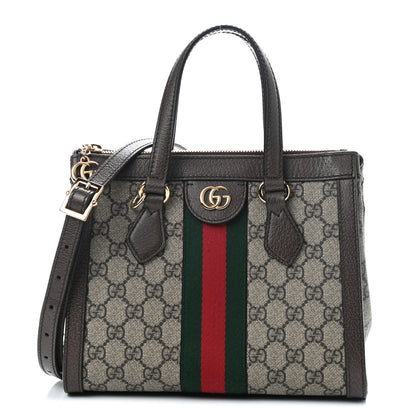 Gucci GG Supreme Monogram Small Ophidia Tote Bag Brown 1 of 9