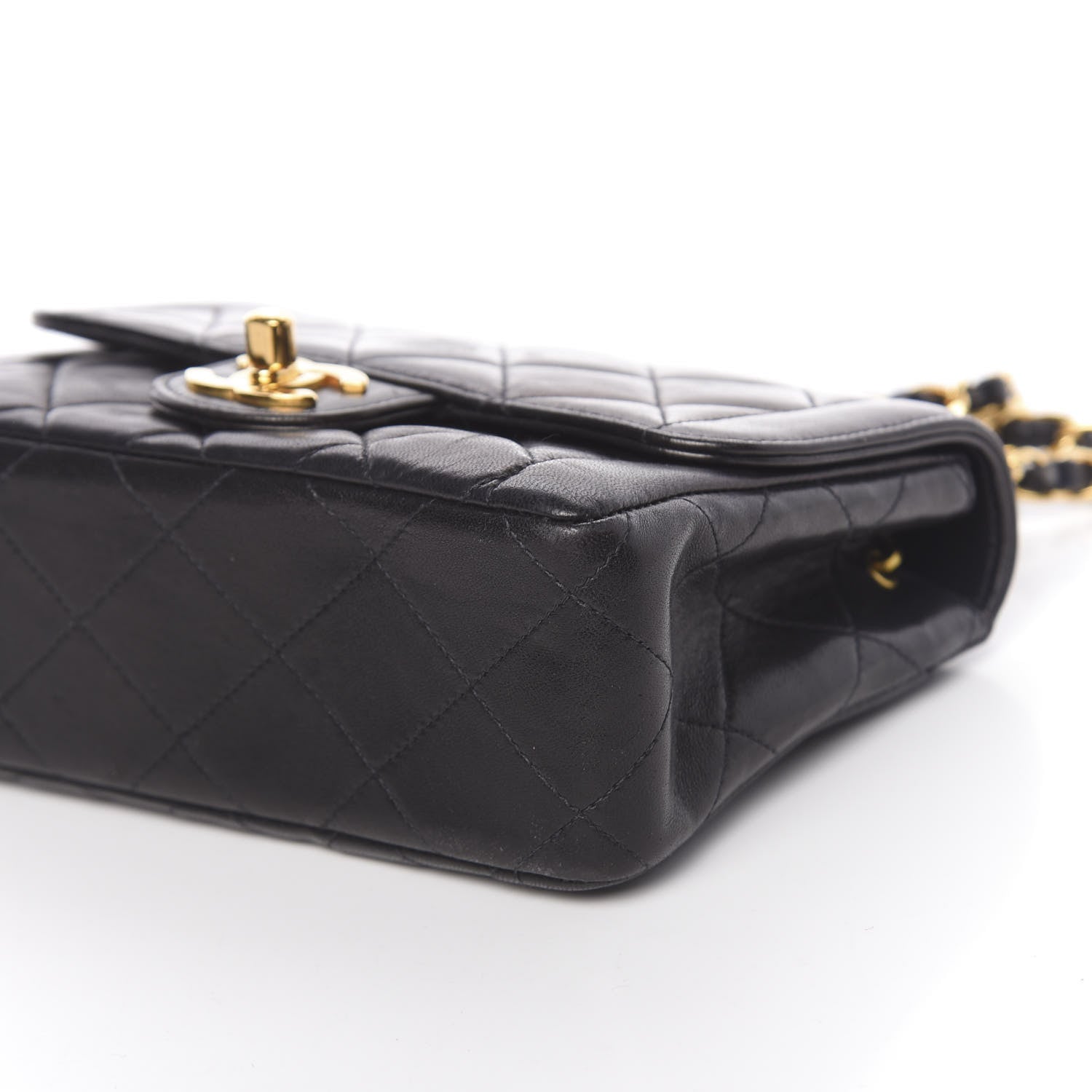 Chanel Lambskin Quilted Mini Square Flap Black 11 of 12
