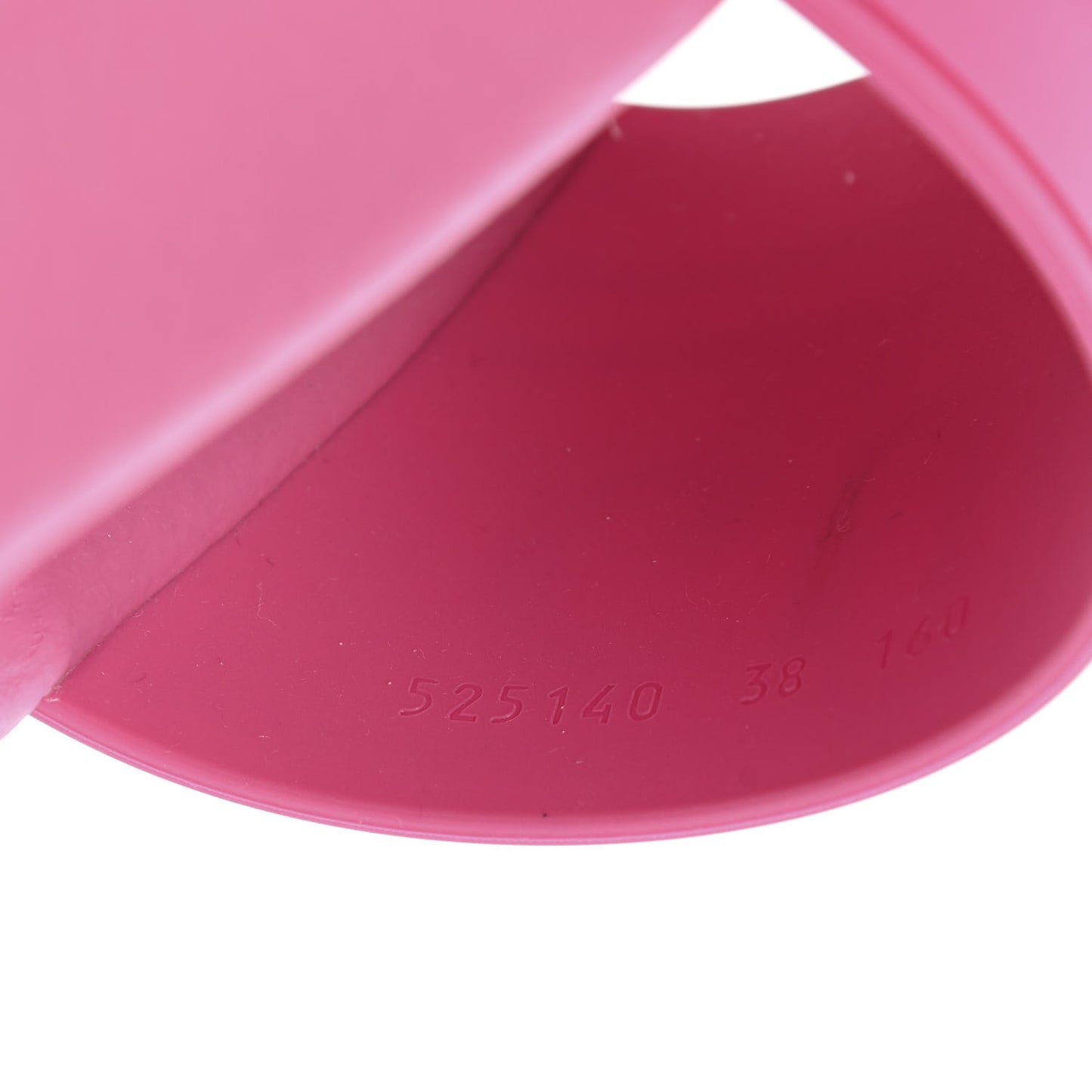 Rubber Womens Logo Slide Sandals 38 Fuchsia