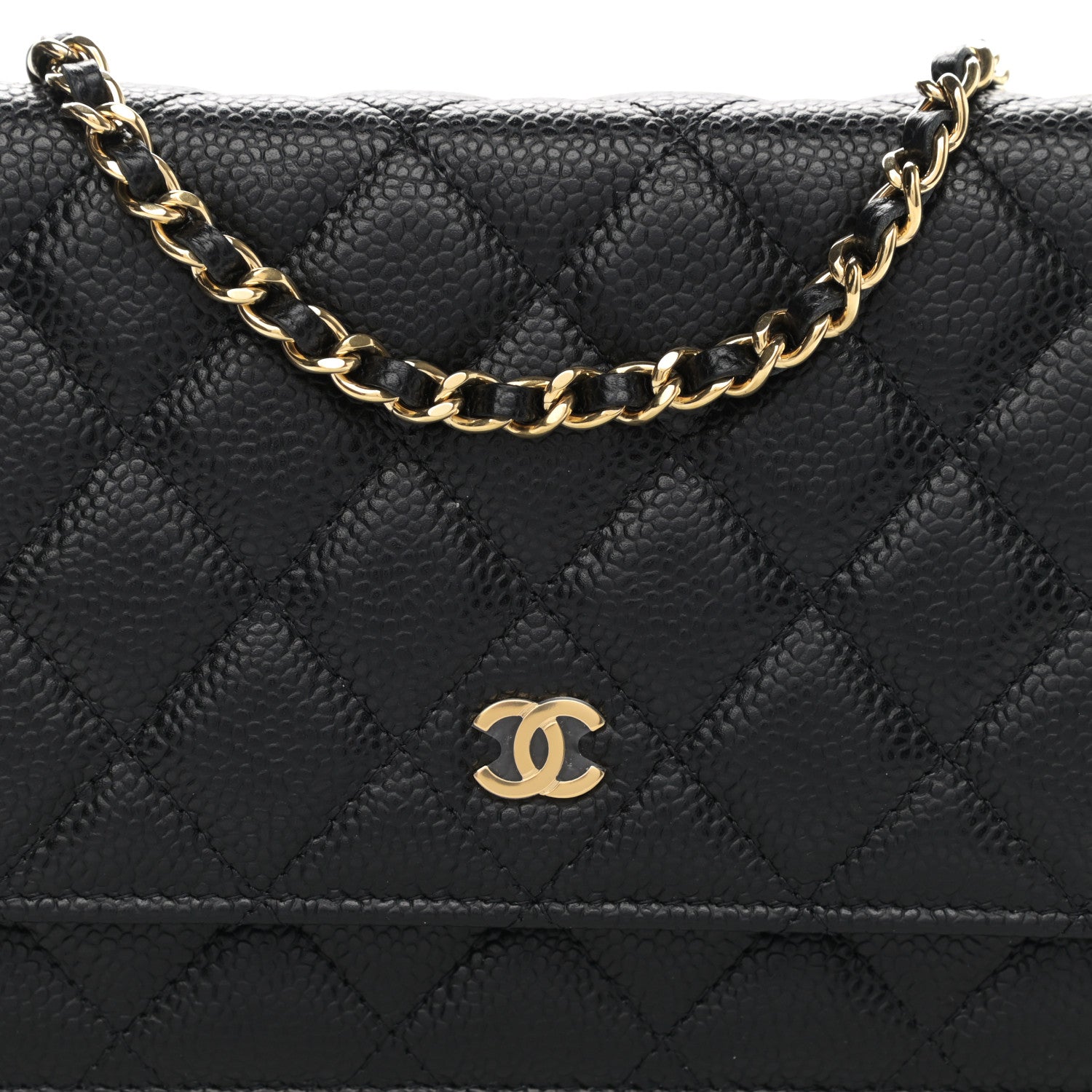 Chanel Caviar Quilted Wallet On Chain WOC Black 9 of 10