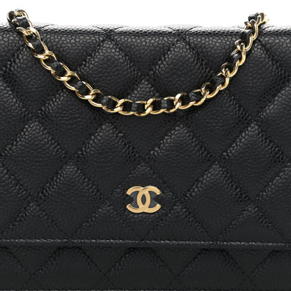 Chanel Caviar Quilted Wallet On Chain WOC Black 9 of 10