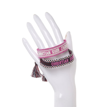 Christian Dior Woven Cotton J'Adior Friendship Bracelet Set Beige Multicolor 2 of 4