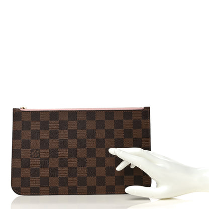Louis Vuitton Damier Ebene Neverfull MM GM Pochette Rose Ballerine 2 of 10