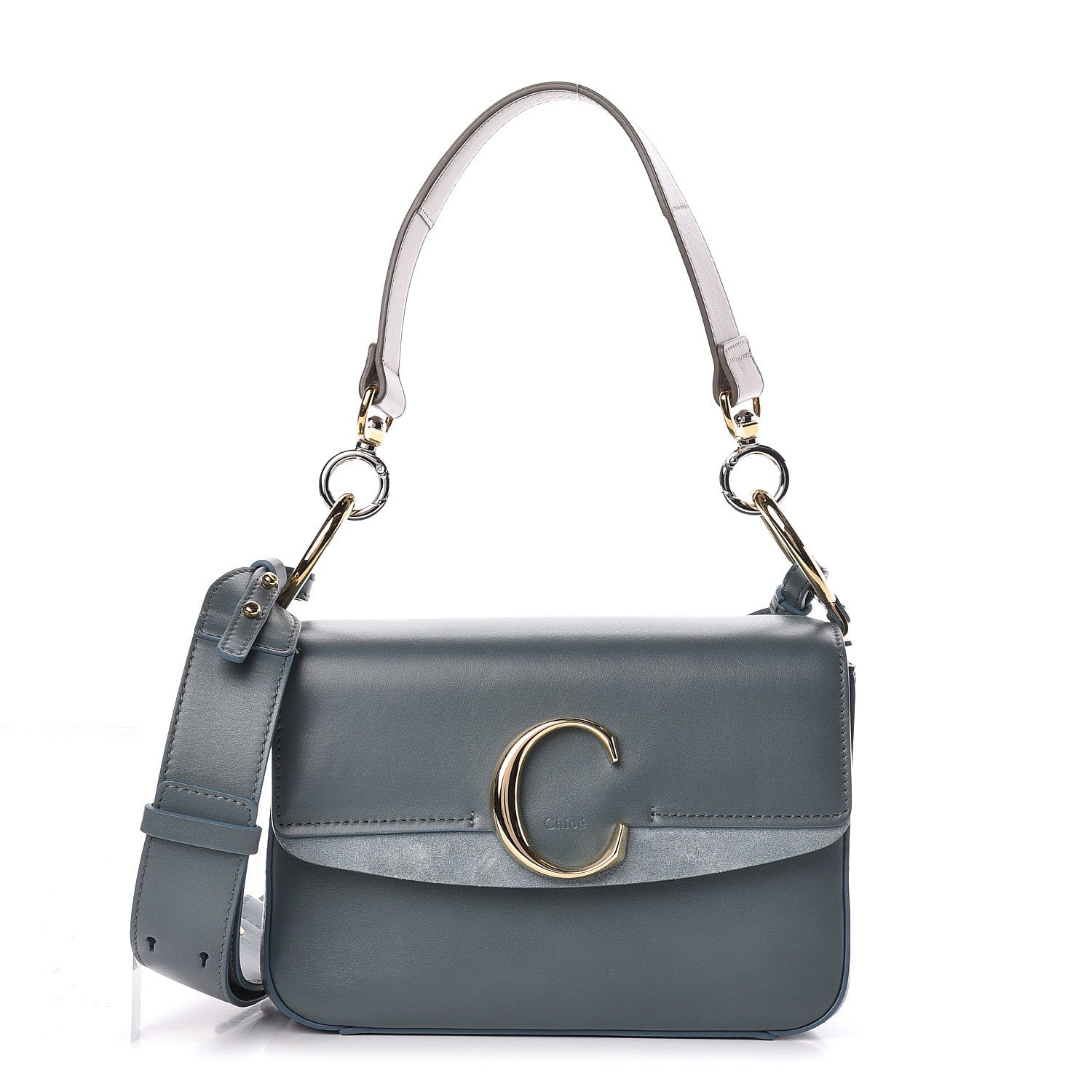 Chloe Calfskin Small C Double Carry Cloudy Blue 1 of 10