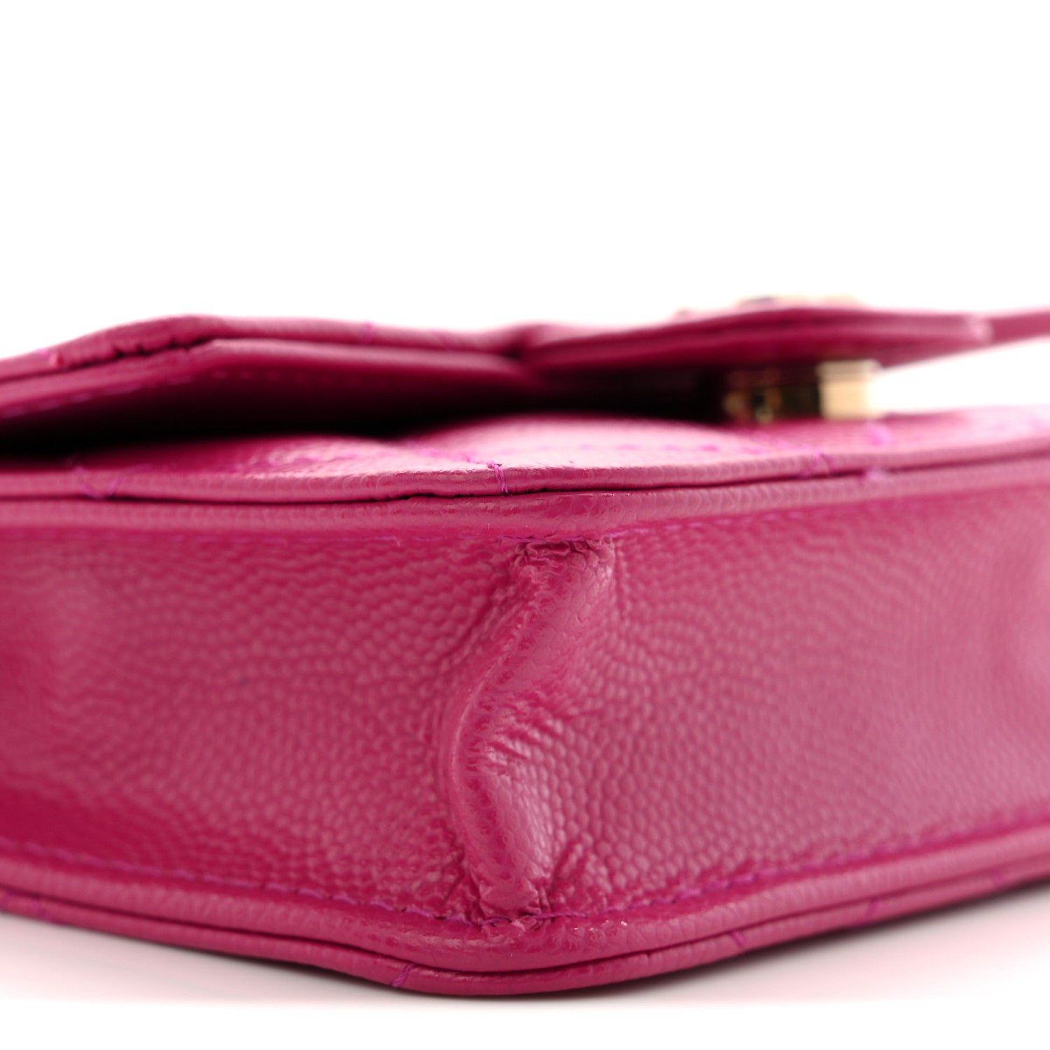 Chanel Caviar Quilted Mini Chain Bag Dark Pink 9 of 10