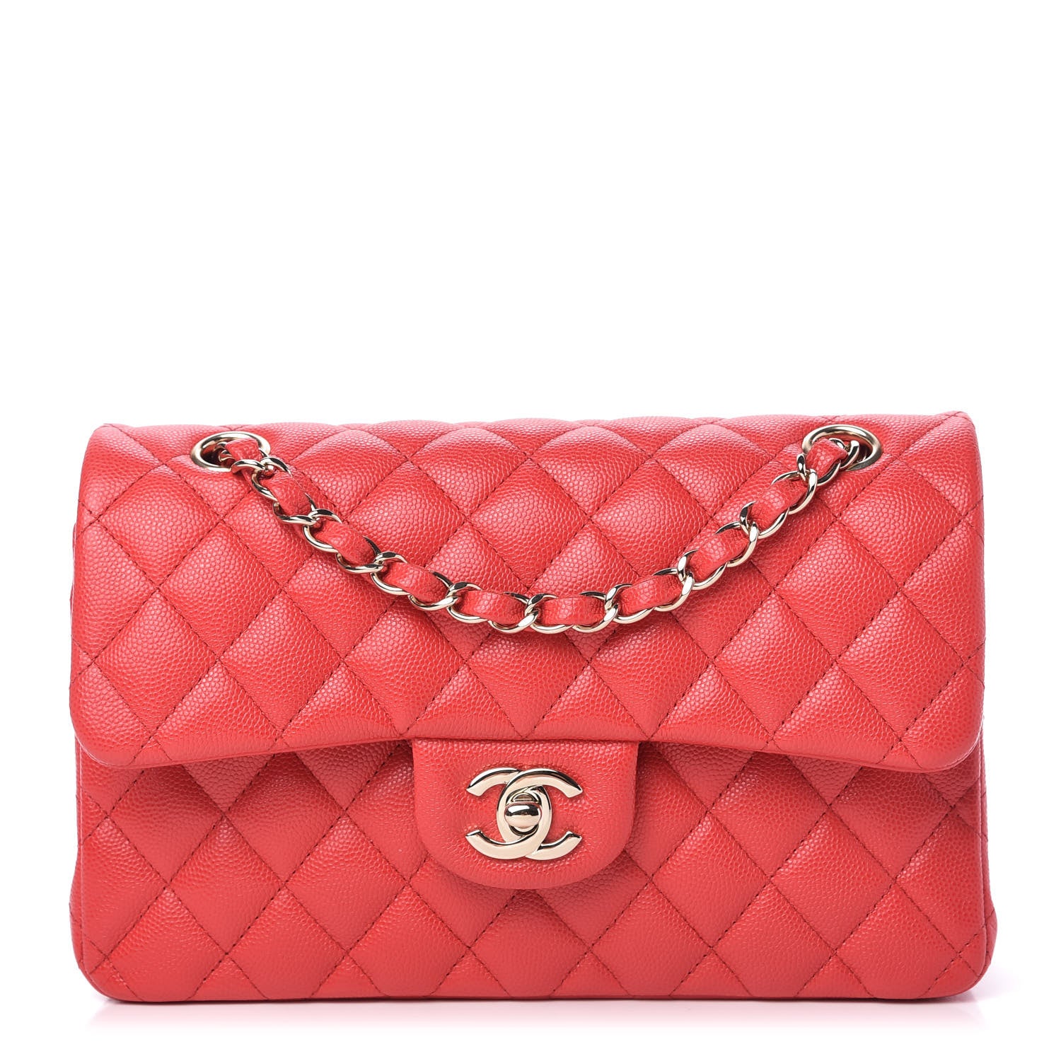 Chanel Caviar Quilted Small Double Flap Red 1 of 10