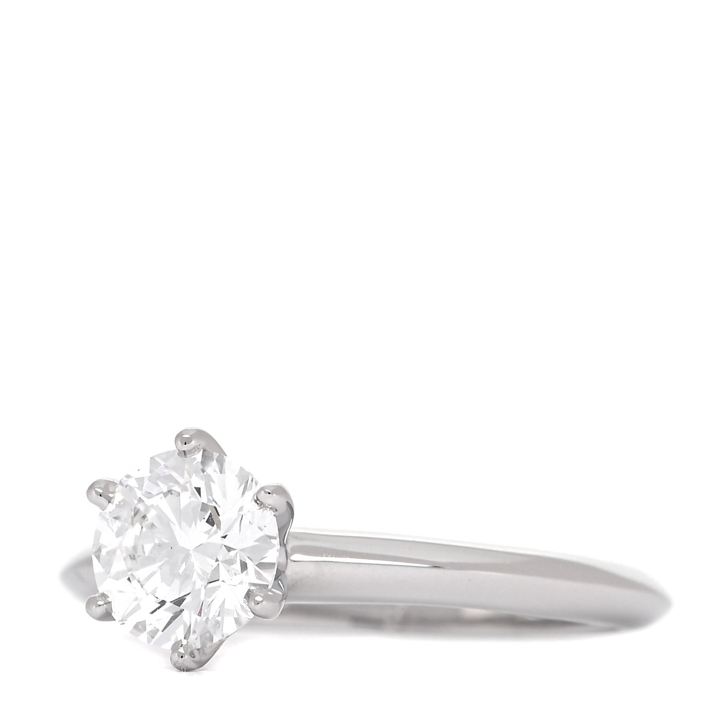 Platinum Diamond 1.01ct Solitaire Engagement Ring 51 5.75