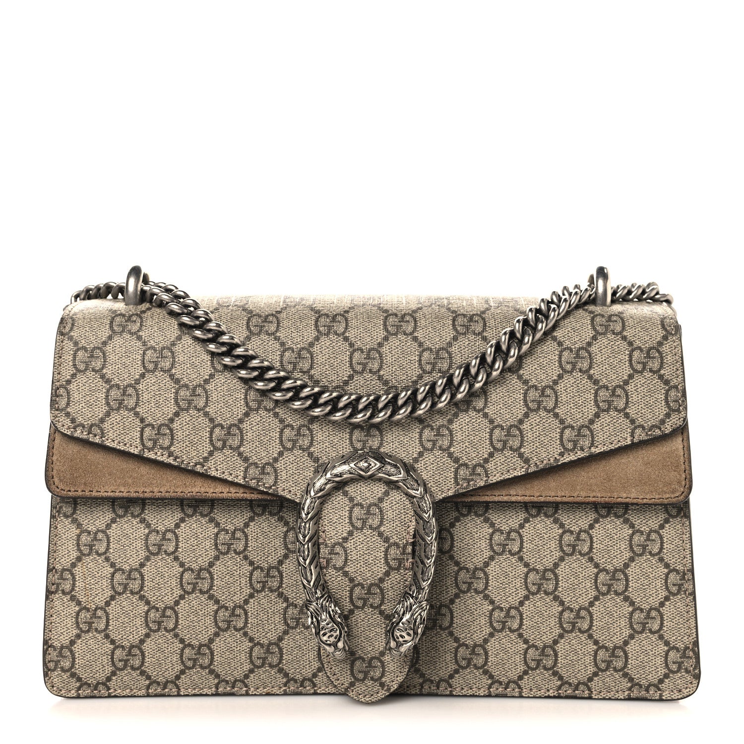 Gucci GG Supreme Monogram Small Dionysus Shoulder Bag Taupe 1 of 11